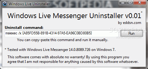 Windows Live Messenger Uninstaller кряк лекарство crack