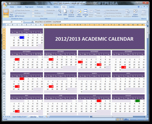 2012 - 2013 Academic Calendar кряк лекарство crack