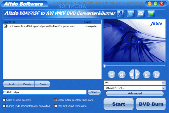 Altdo WMV/ASF to AVI WMV DVD Converter&Burner кряк лекарство crack