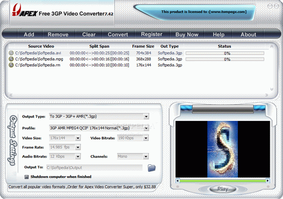 Apex Free 3GP Video Converter кряк лекарство crack