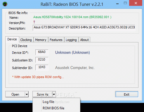ATi Radeon BIOS Tuner (RaBiT) кряк лекарство crack