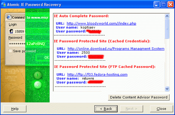 Atomic IE Password Recovery кряк лекарство crack