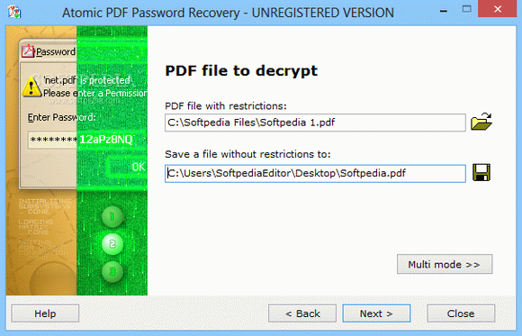 Atomic PDF Password Recovery кряк лекарство crack