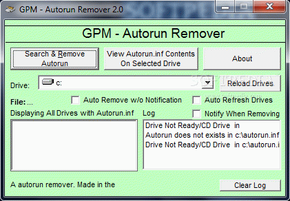 Autorun Remover - GPM кряк лекарство crack