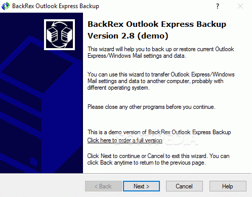 BackRex Outlook Express Backup кряк лекарство crack