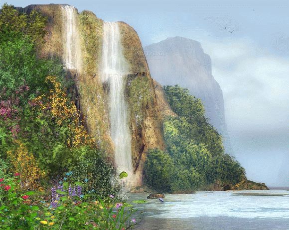 Bay near the Waterfall - Animated Wallpaper кряк лекарство crack