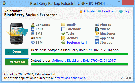 BlackBerry Backup Extractor кряк лекарство crack