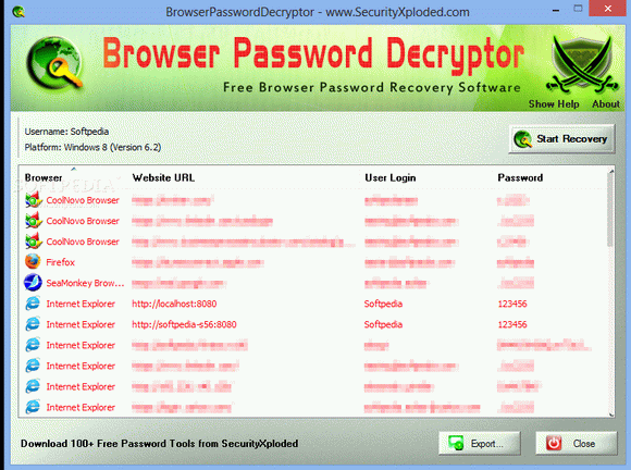 Browser Password Decryptor кряк лекарство crack