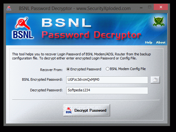 BSNL Password Decryptor кряк лекарство crack
