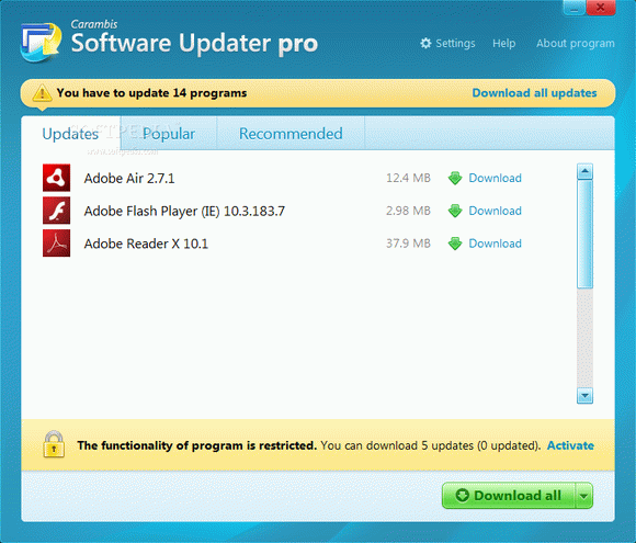 Carambis Software Updater Pro кряк лекарство crack