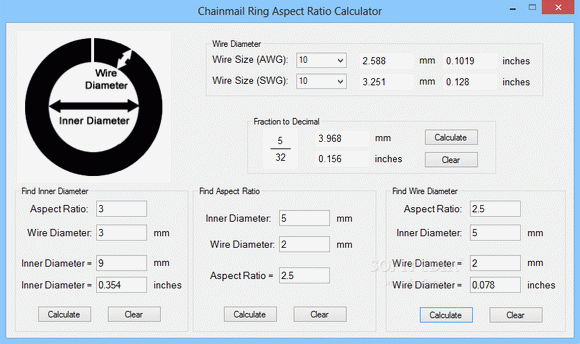 Chainmail Ring Aspect Ratio Calculator кряк лекарство crack