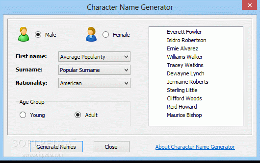 Character Name Generator кряк лекарство crack