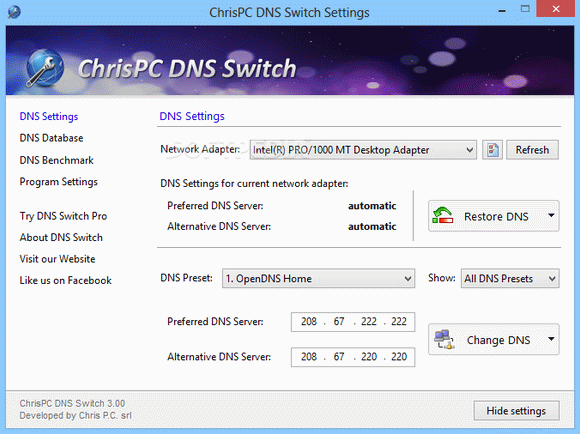 ChrisPC DNS Switch кряк лекарство crack