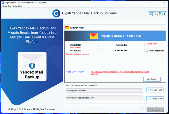 Cigati Yandex Mail Backup Software кряк лекарство crack