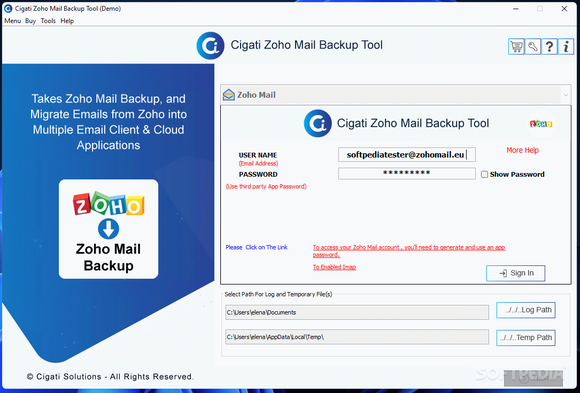 Cigati Zoho Mail Backup Tool кряк лекарство crack