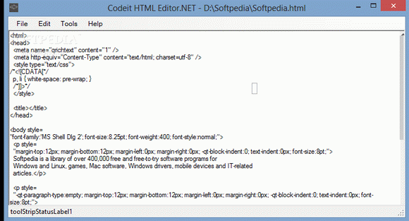 Codeit HTML Editor.NET кряк лекарство crack