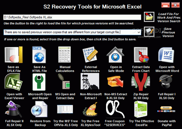 S2 Recovery Tools for Microsoft Excel (formerly Excel Recovery) кряк лекарство crack