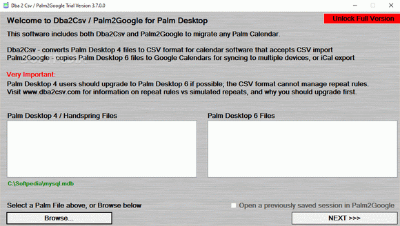 Dba 2 Csv / Palm2Google (formerly Dba2Csv) кряк лекарство crack