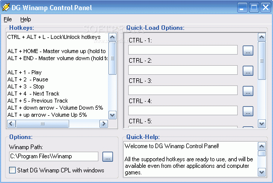 DG Winamp Control Panel кряк лекарство crack