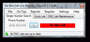 Do Not Call List Registry Check кряк лекарство crack