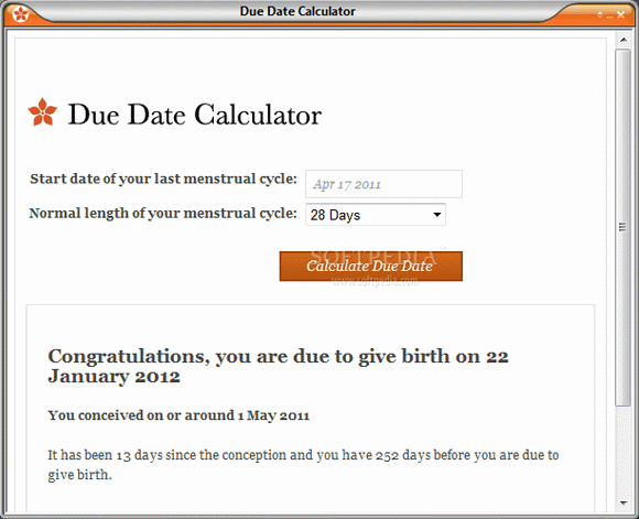 Due Date Calculator кряк лекарство crack