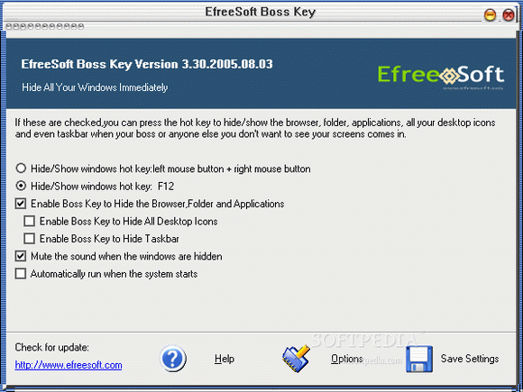 EfreeSoft Boss Key кряк лекарство crack