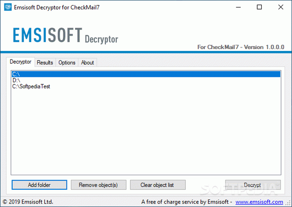 Emsisoft Decryptor for CheckMail7 кряк лекарство crack