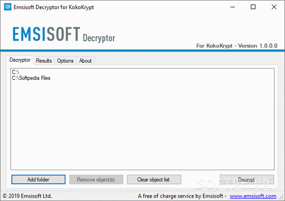Emsisoft Decryptor for KokoKrypt кряк лекарство crack