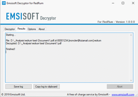Emsisoft Decryptor for RedRum кряк лекарство crack
