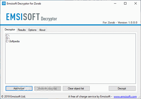 Emsisoft Decryptor for Zorab кряк лекарство crack