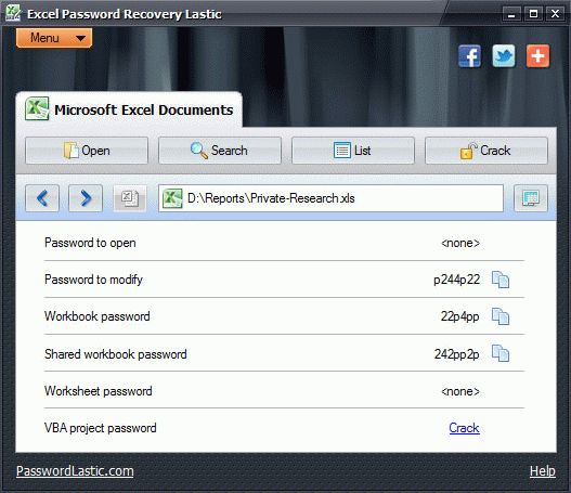 Excel Password Recovery Lastic кряк лекарство crack