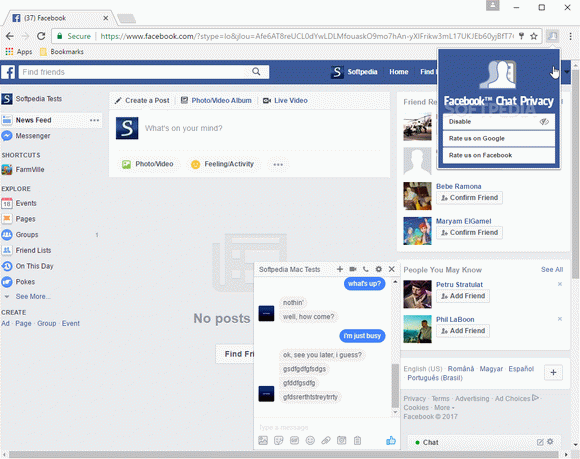 Facebook Chat Privacy for Chrome кряк лекарство crack