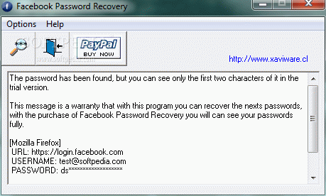 Facebook Password Recovery кряк лекарство crack