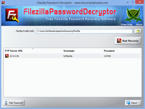 Filezilla Password Decryptor кряк лекарство crack