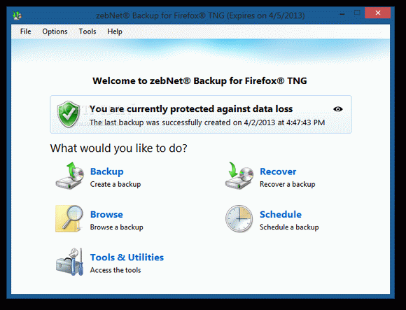 zebNet Backup for Firefox TNG кряк лекарство crack