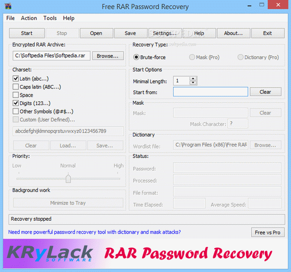 Free RAR Password Recovery кряк лекарство crack