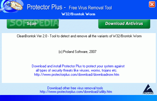 Free Virus Removal Tool for W32/Brontok Worm кряк лекарство crack