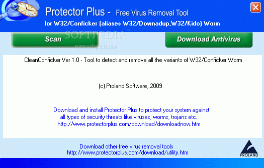 Free Virus Removal Tool for W32/Conficker (aliases W32/Downadup, W32/Kido) Worm кряк лекарство crack