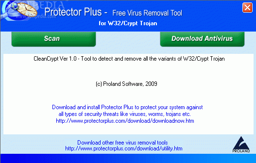 Free Virus Removal Tool for W32/Crypt Trojan кряк лекарство crack