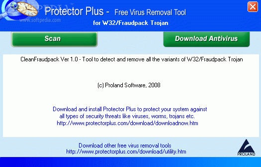 Free Virus Removal Tool for W32/Fraudpack Trojan кряк лекарство crack