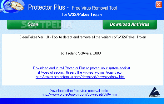 Free Virus Removal Tool for W32/Pakes Trojan кряк лекарство crack