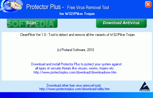 Free Virus Removal Tool for W32/Piker Trojan кряк лекарство crack