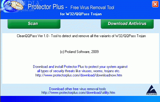 Free Virus Removal Tool for W32/QQPass Trojan кряк лекарство crack