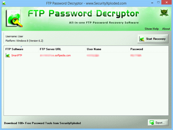 FTP Password Decryptor кряк лекарство crack