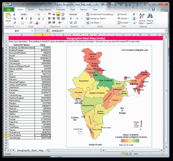 Geographic Heat Map (India) кряк лекарство crack