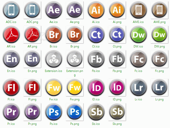 Glossy Round Adobe Icons кряк лекарство crack