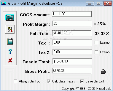 Gross Profit Margin Calculator кряк лекарство crack