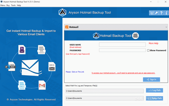 Aryson Hotmail Backup Tool кряк лекарство crack