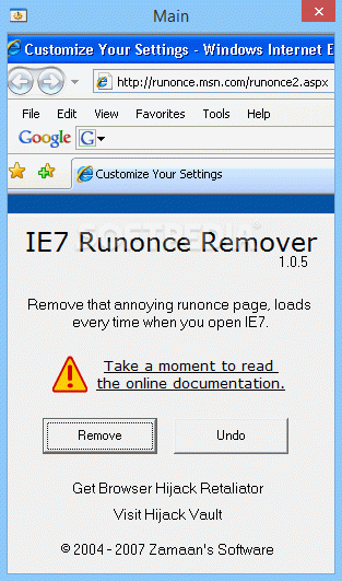 IE7 Runonce Remover кряк лекарство crack