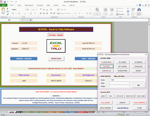 XLTOOL - Excel To Tally Software кряк лекарство crack